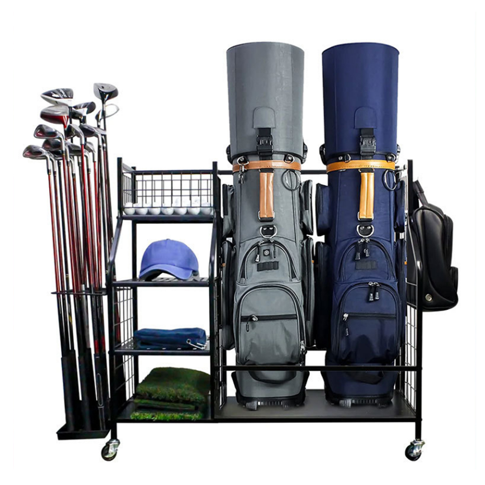 Sports Equipment Organizer - Golf Bag Storage Garage Organizer Rack