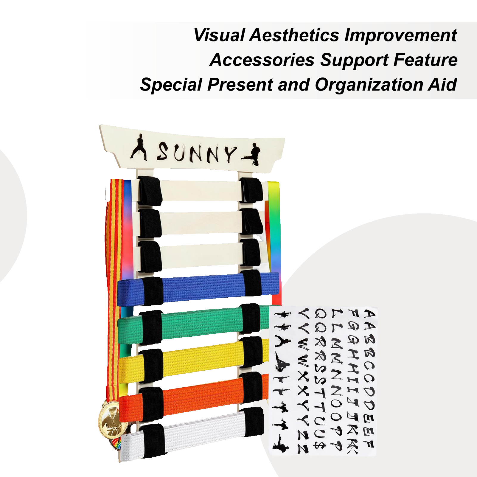 Sports Equipment Organizer - Karate Belt Rack Karate Belt Organizer