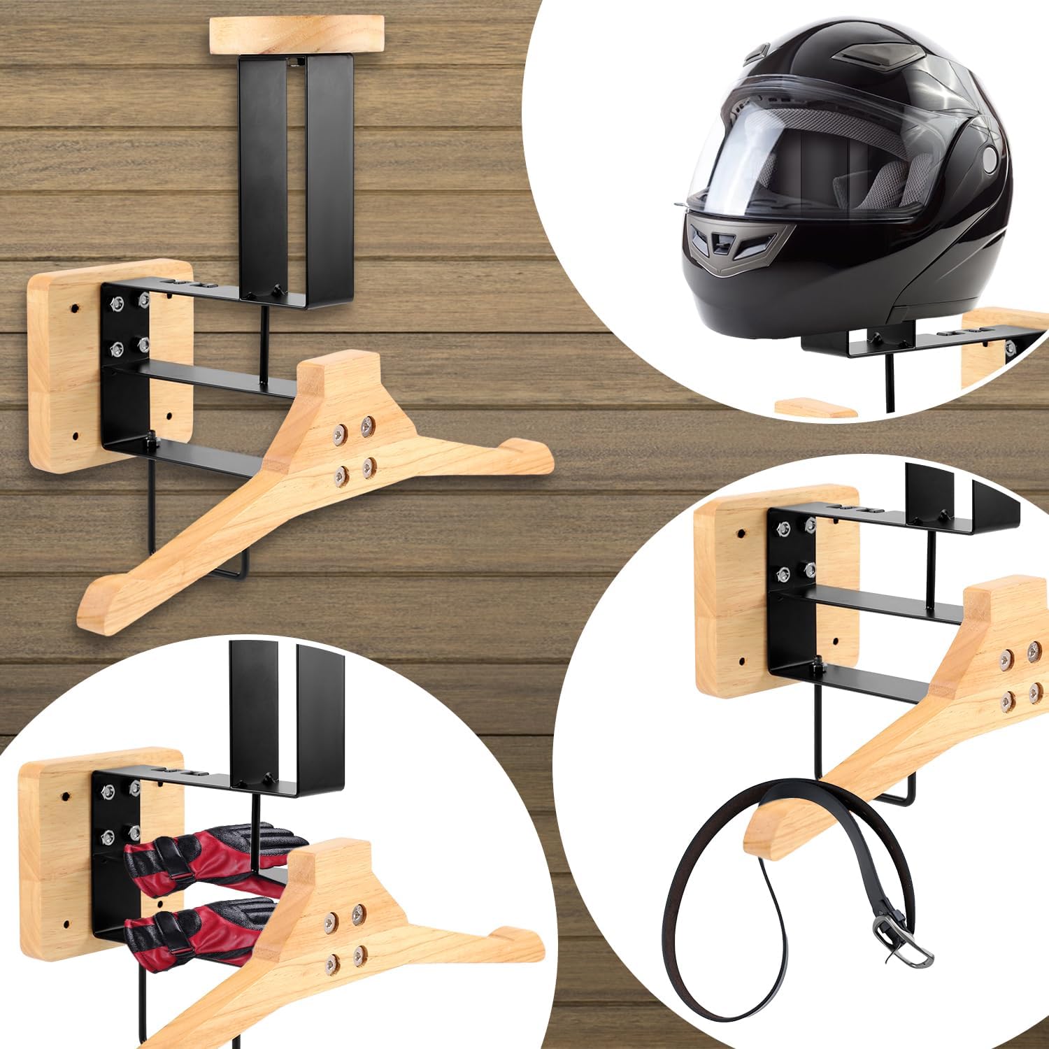 Wood Motorcycle Helmet Holder  – Sports Equipment Organizer recenzja i cena