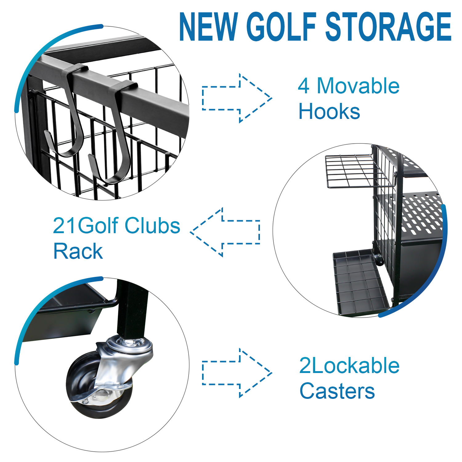 Golf Bag Storage Garage Organi – Sports Equipment Organizer recenzja i cena
