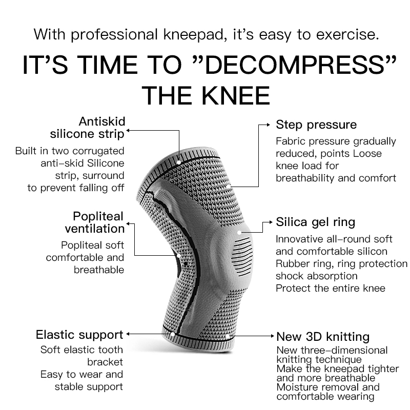 Elastic Silicone Knee Brace N – Volleyball Knee Pad recenzja i cena