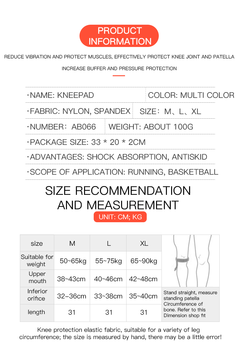  Elastic Silicone Knee Brace N – Volleyball Knee Pad recenzja i cena