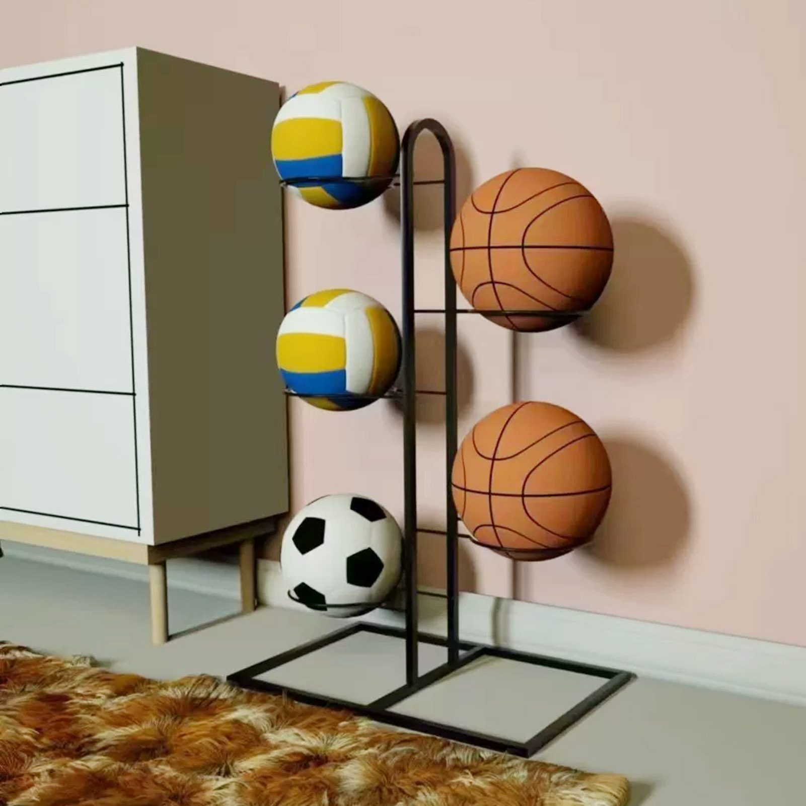 Foldable Basketball Rack Multi – Sports Equipment Organizer recenzja i cena