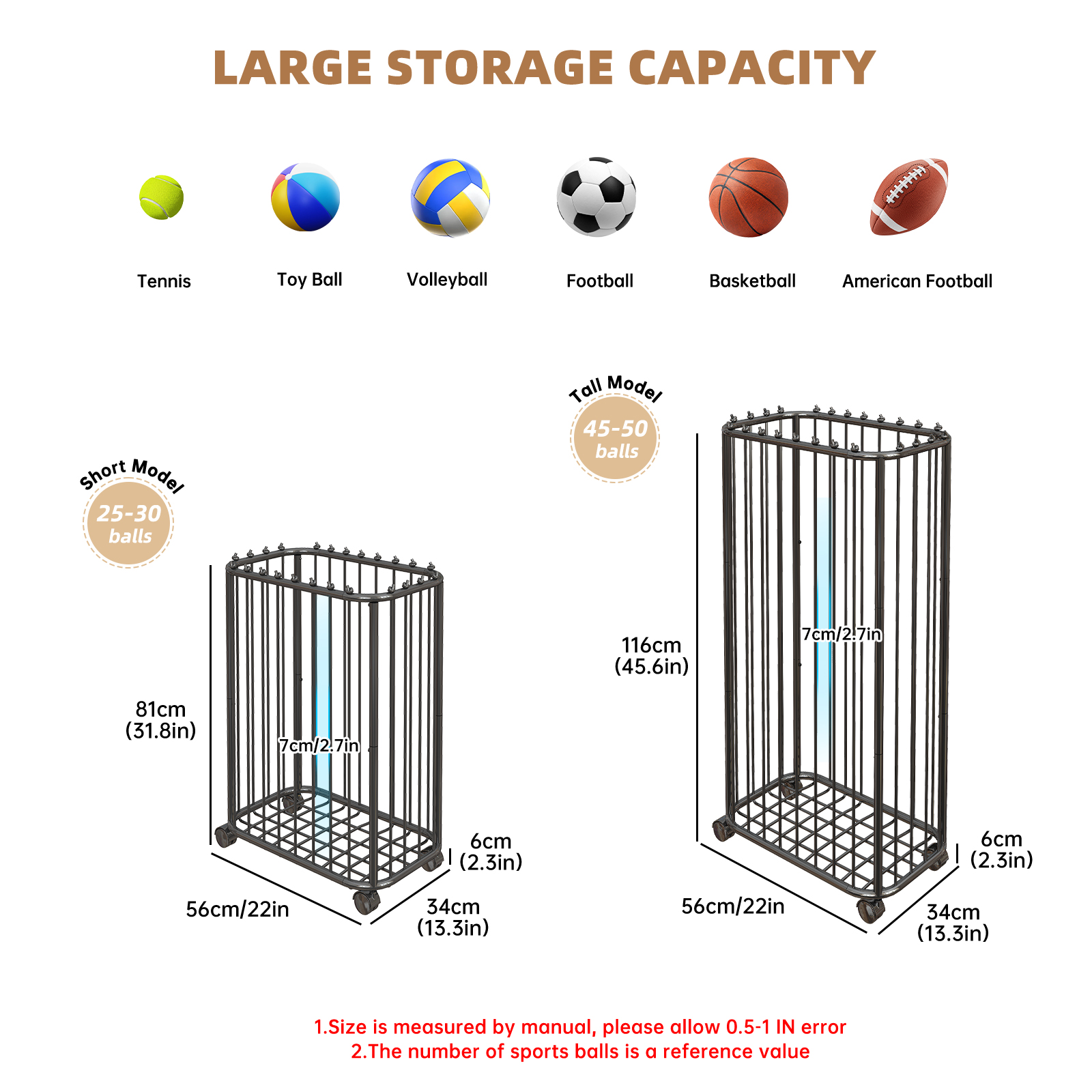 Basketball, Football, Tennis R – Sports Equipment Organizer recenzja i cena